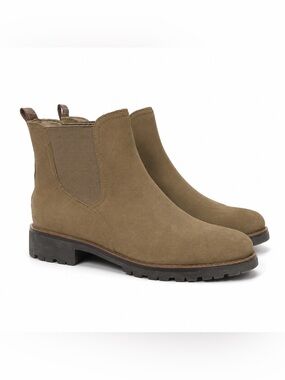 Sam Edelman Jaclyn Waterproof Suede Chelsea Boots Tan Brown Size 8